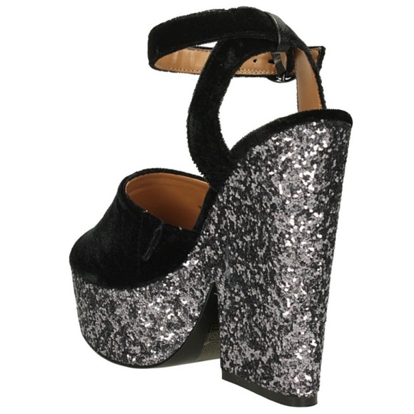 Leather Peep Toe Ski High Platform Sandal - Picture 5 of 8